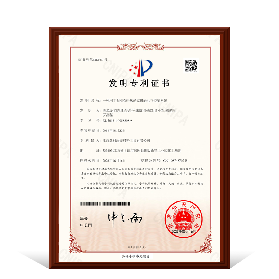 Patent Certificate